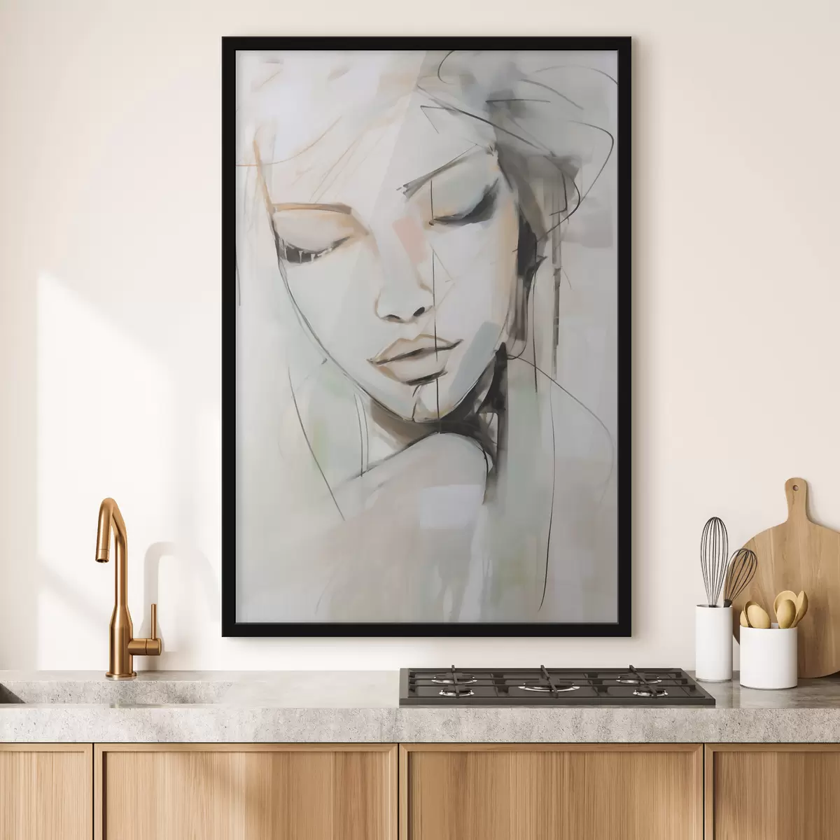 Affiche Portrait, imitation d'un tableau f50979