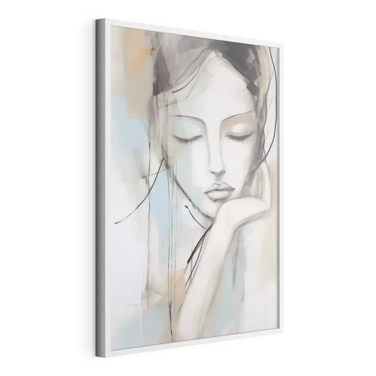 Poster Abstract portret, imitatie van een schilderij f50980