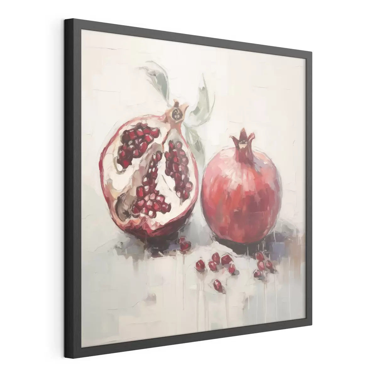 Poster Rijpe granaatappels, schilderij in imitatietechniek f50981
