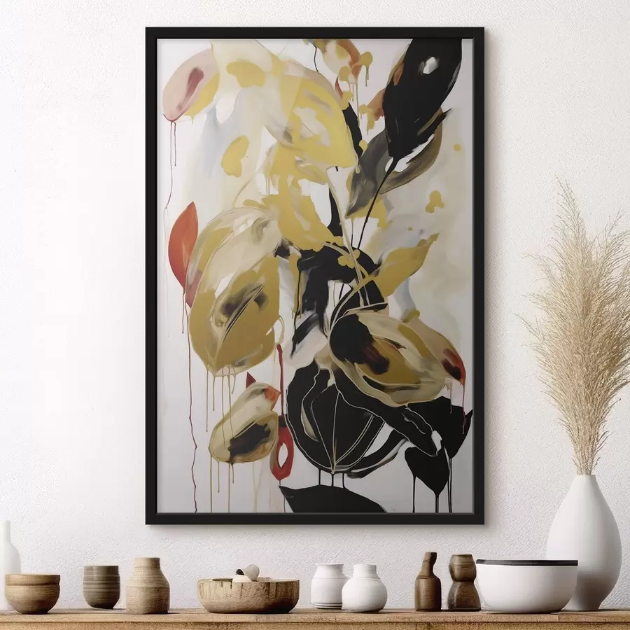 Papier peint photo Abstraction chaotique, imitation de la peinture f50984