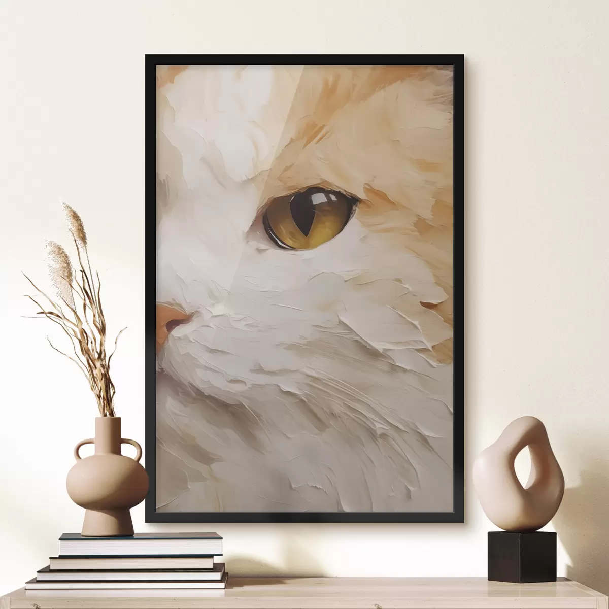 Poster Kat, schilderij in imitatie f50988