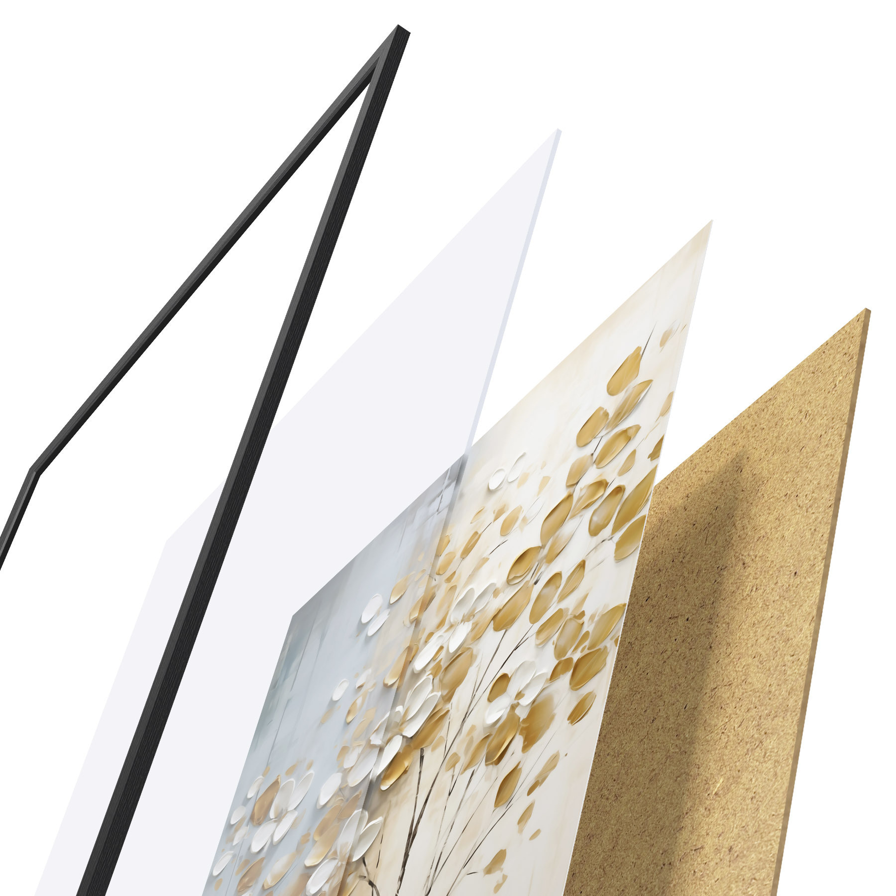 Poster Abstracte boom, imitatieschilderij f50991