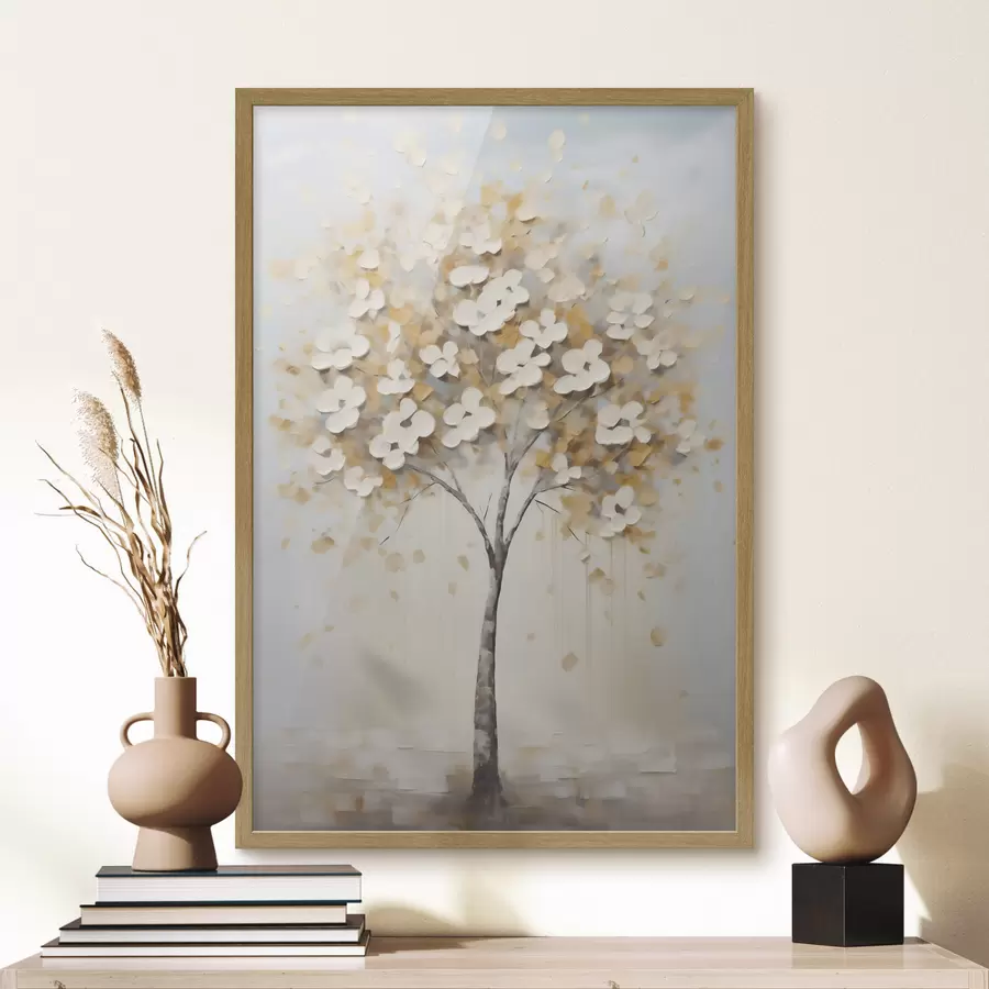 Fotobehang Boom, schilderij in imitatie f50992