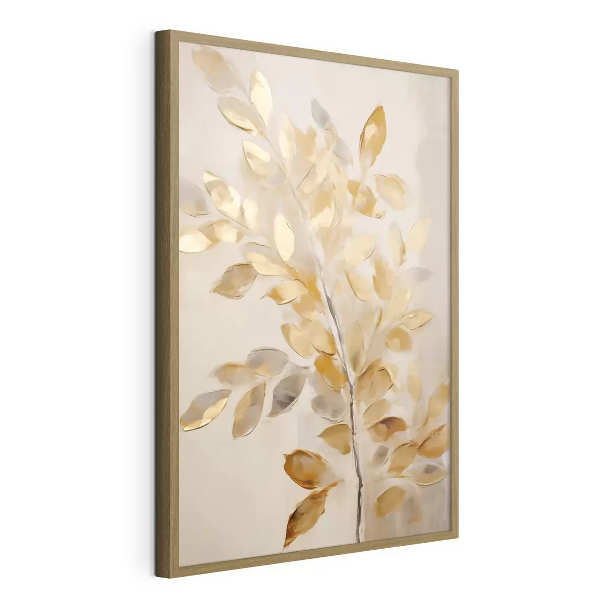 Poster Bladeren, imitatieschilderij f50993