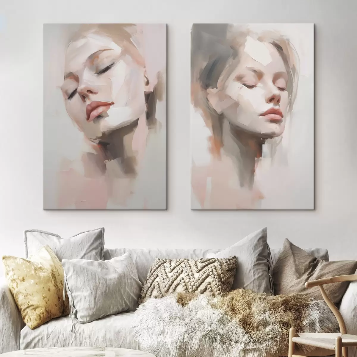  Peintures Portrait abstrait d'une jeune femme m31058