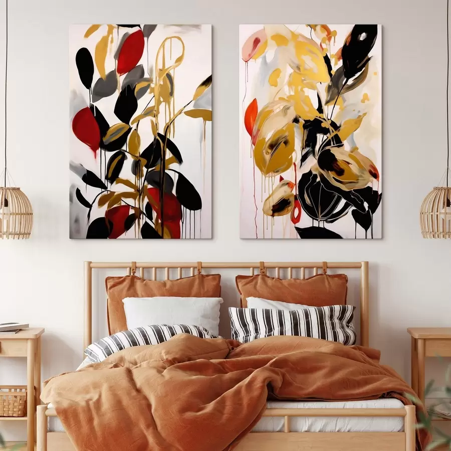 Fotobehang Chaotische abstractie, imitatie van de schilderkunst m31061