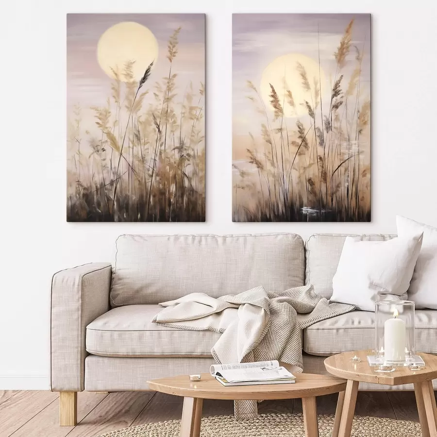 Fotobehang Abstracte kruiden, schilderij in imitatietechniek m31062