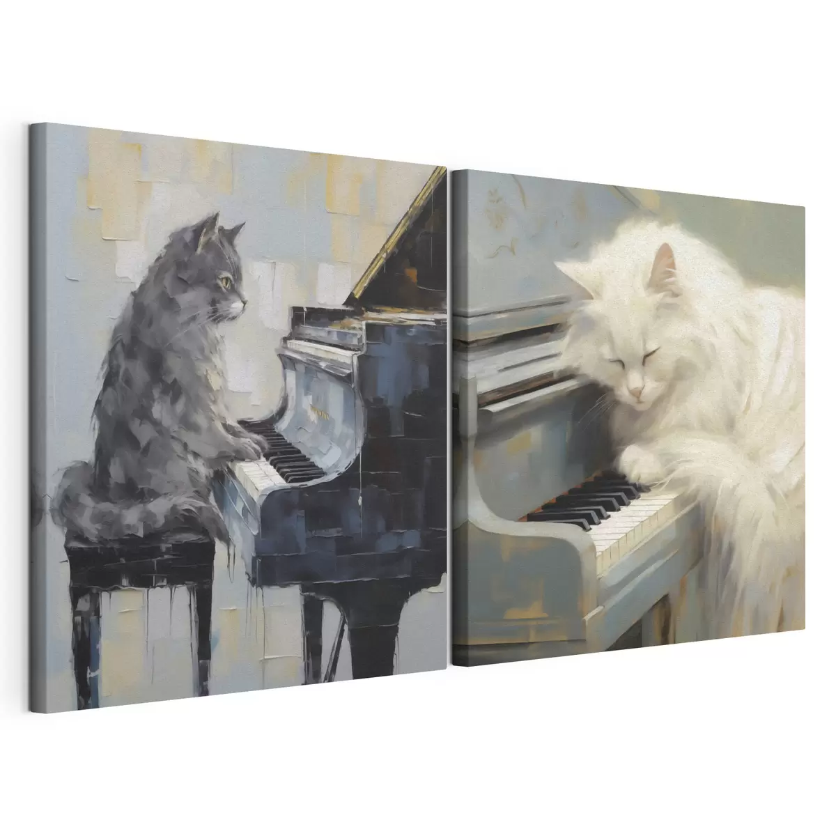  Peintures Chat et piano, reproduction de tableau m31064