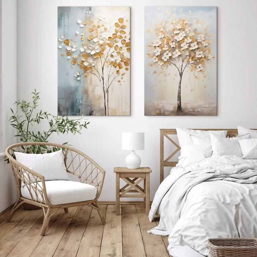 Fotobehang Abstracte boom, imitatieschilderij m31065