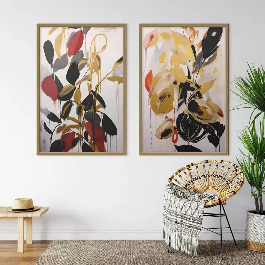 Fotobehang Chaotische abstractie, imitatie van de schilderkunst d31061