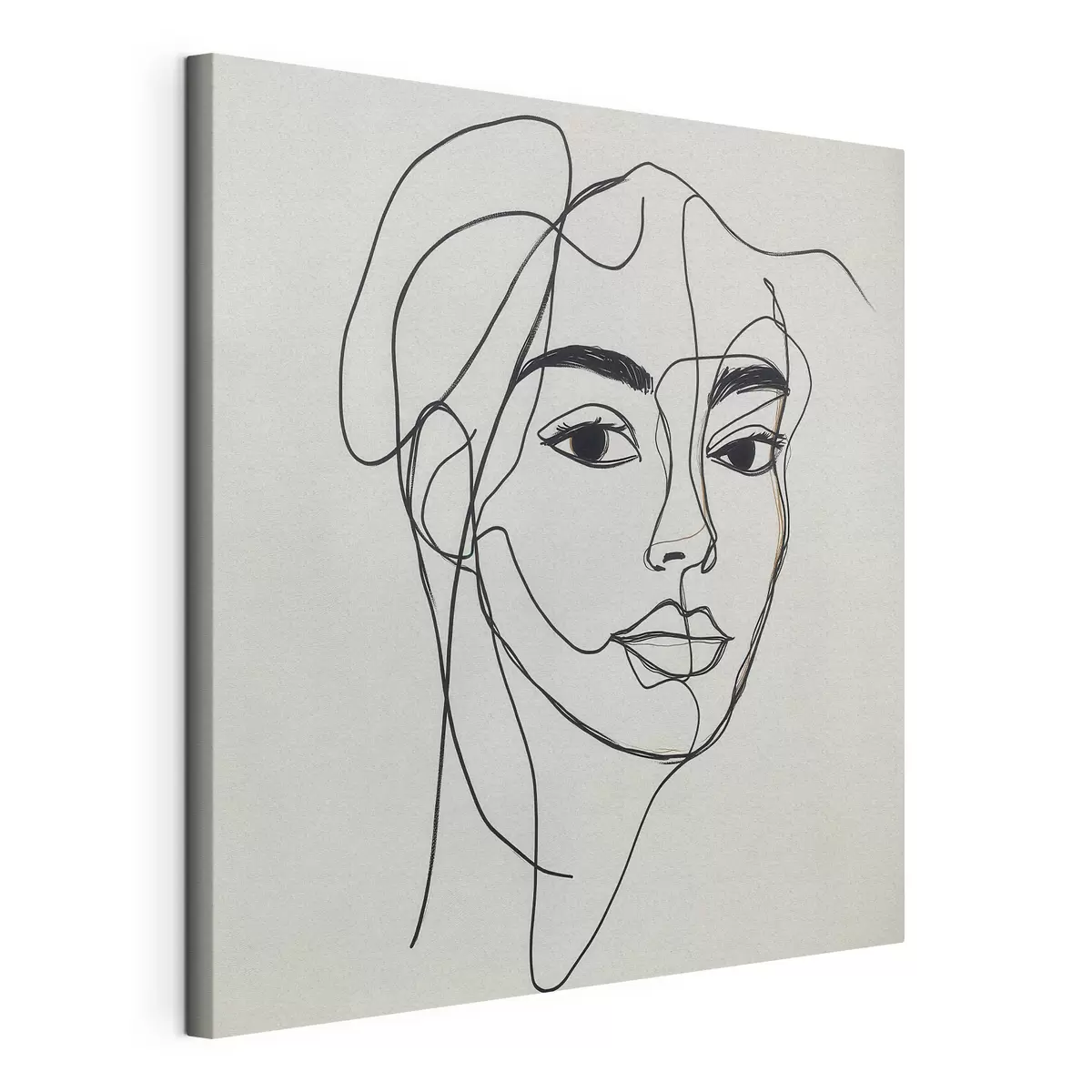  Peintures Portrait linéaire d'un visage s51001