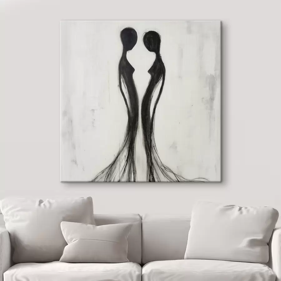  Schilderijen Abstracte vrouwelijke silhouetten s51004