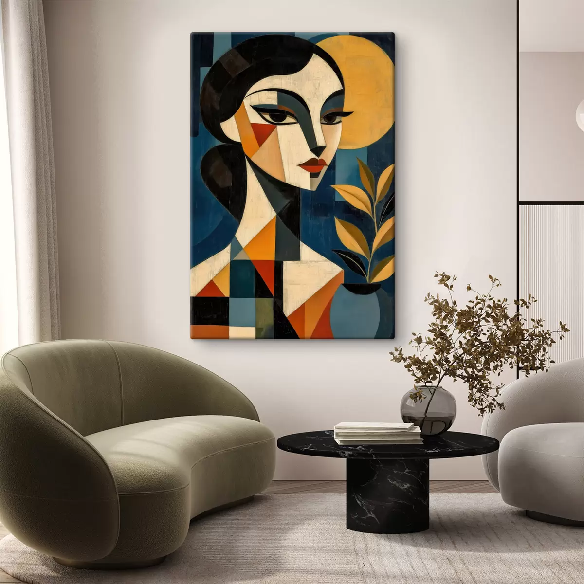  Peintures Profil géométrique s51011