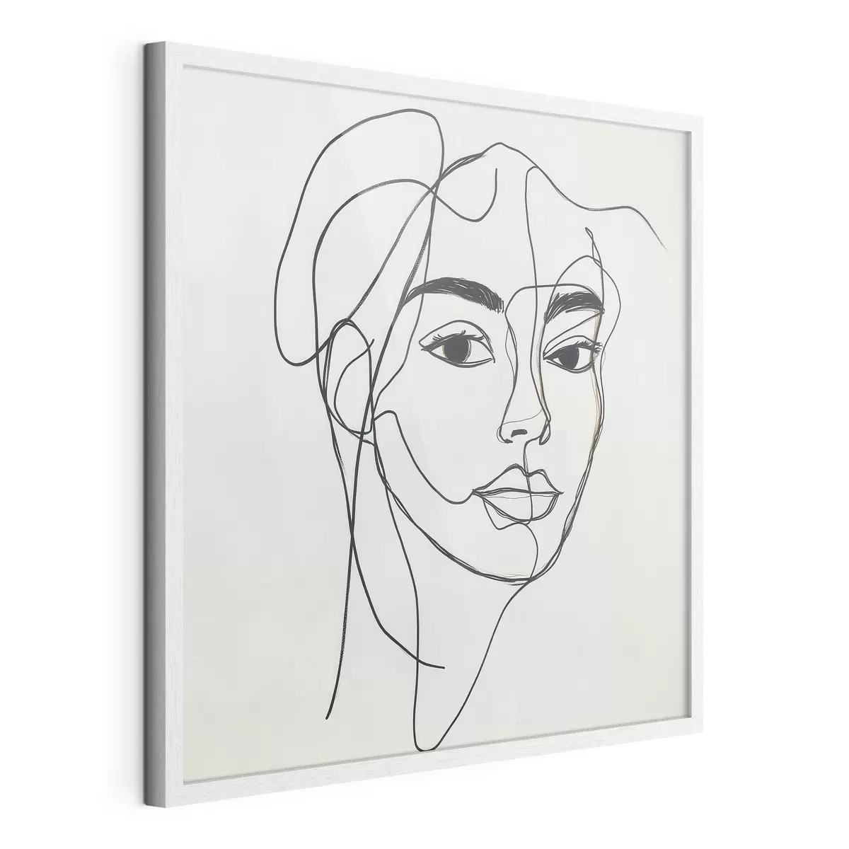 Poster Lineair portret van een gezicht f51001