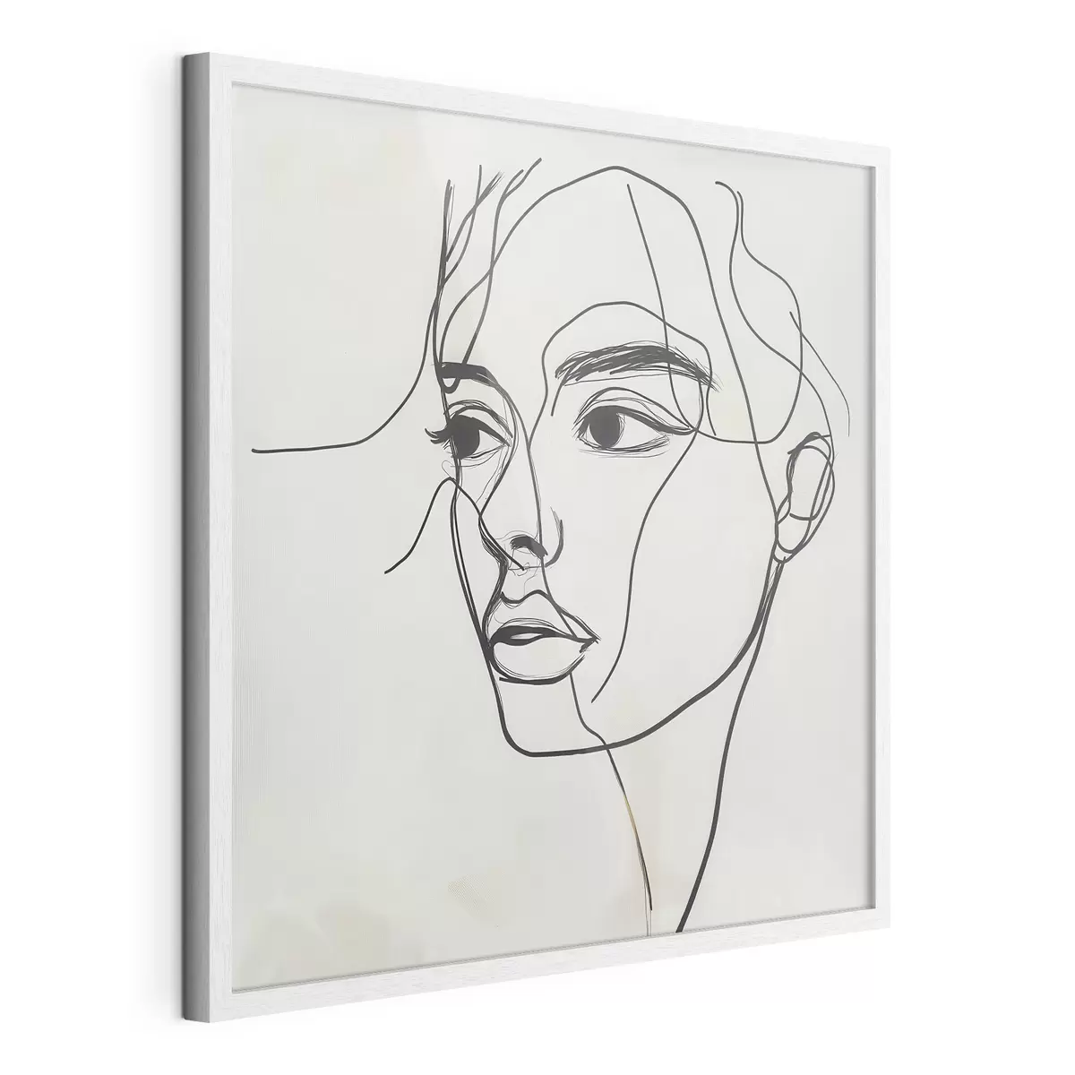 Poster Lineair portret van een gezicht f51002