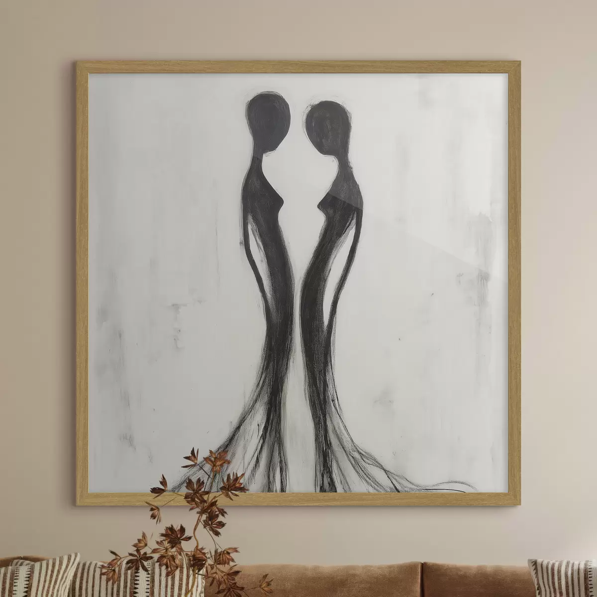 Poster Abstracte vrouwelijke silhouetten f51004