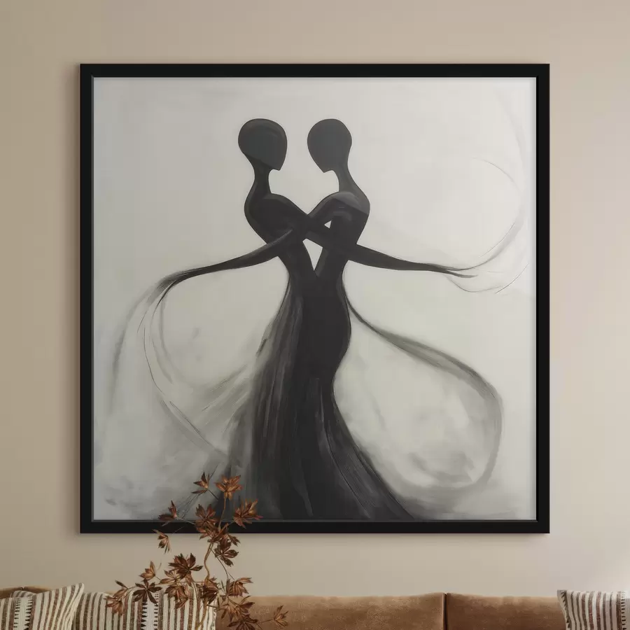 Papier peint photo Silhouettes abstraites entrelacées f51005