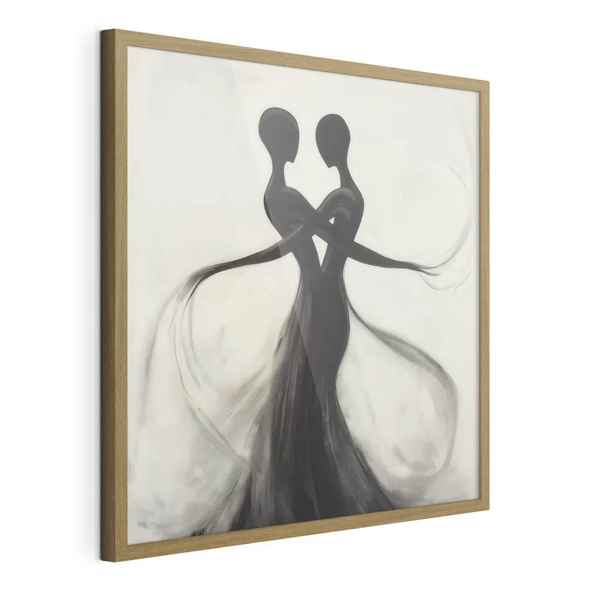 Poster Abstracte, met elkaar verweven silhouetten f51005