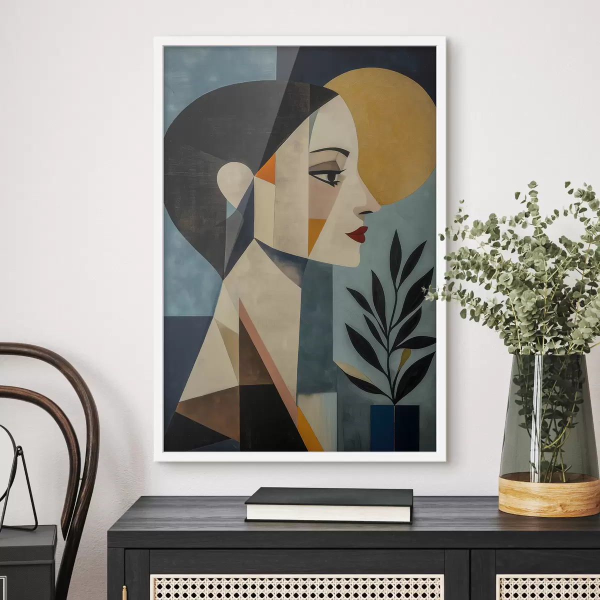 Poster Geometrisch profiel f51010