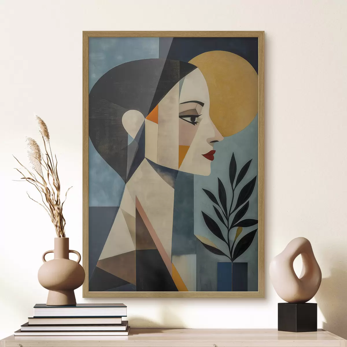 Poster Geometrisch profiel f51010