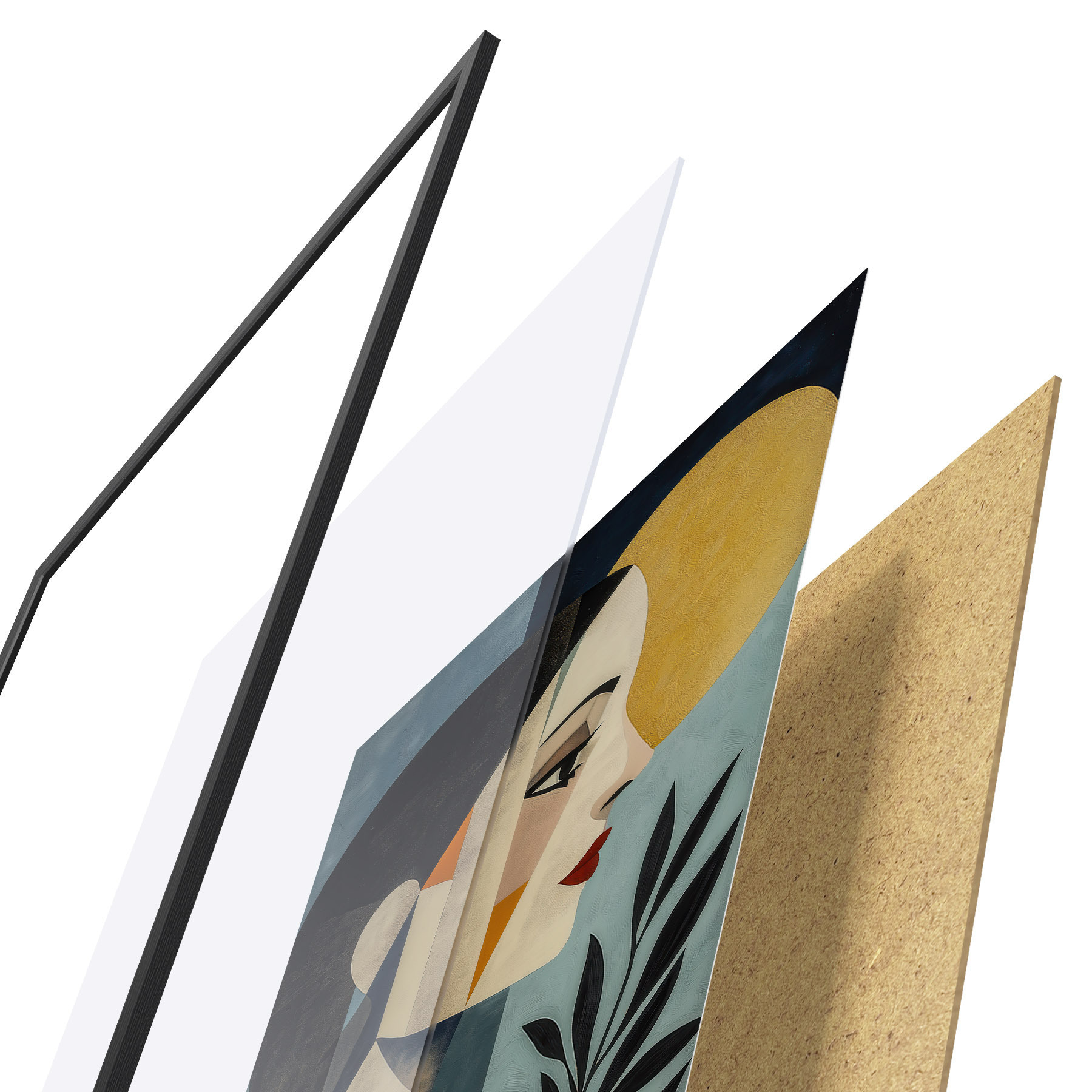 Poster Geometrisch profiel f51010