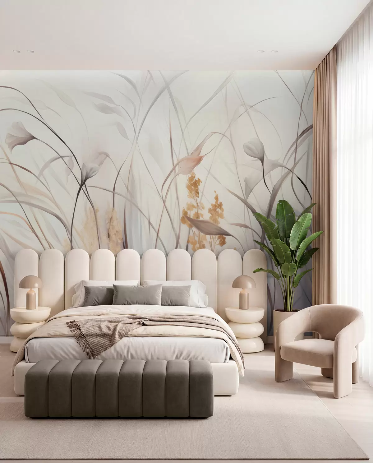 Fotobehang Gedroogde bloemen w05938