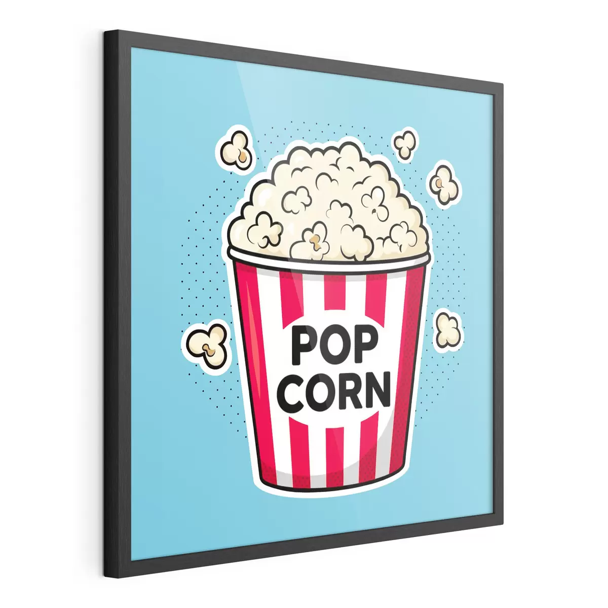 Affiche L'heure du goûter avec du délicieux pop-corn f50791