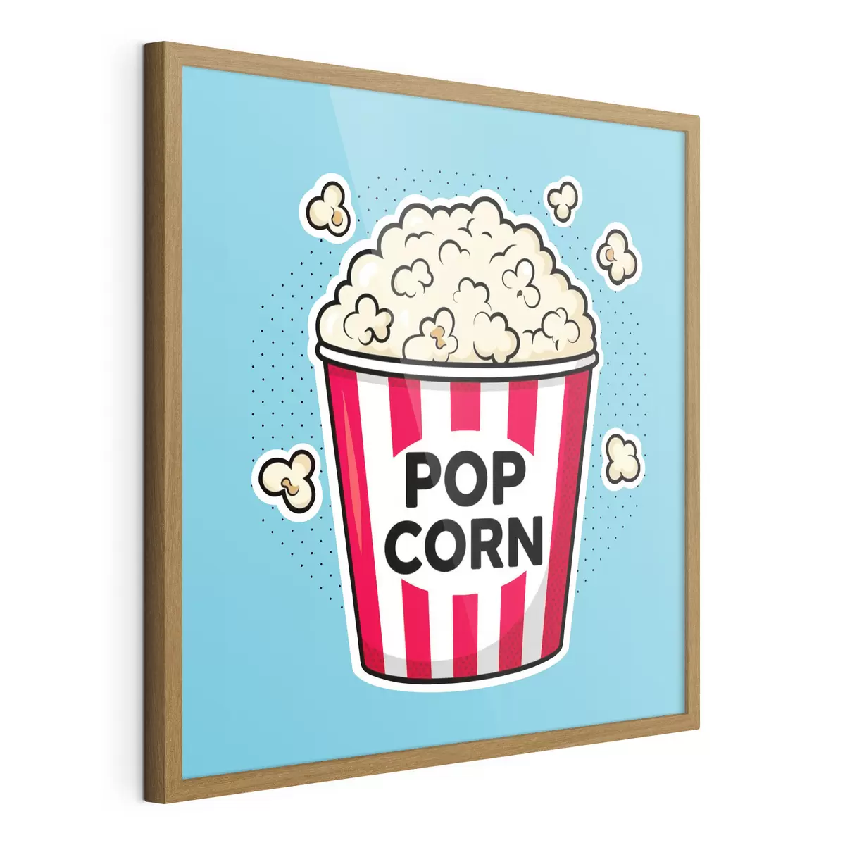 Affiche L'heure du goûter avec du délicieux pop-corn f50791