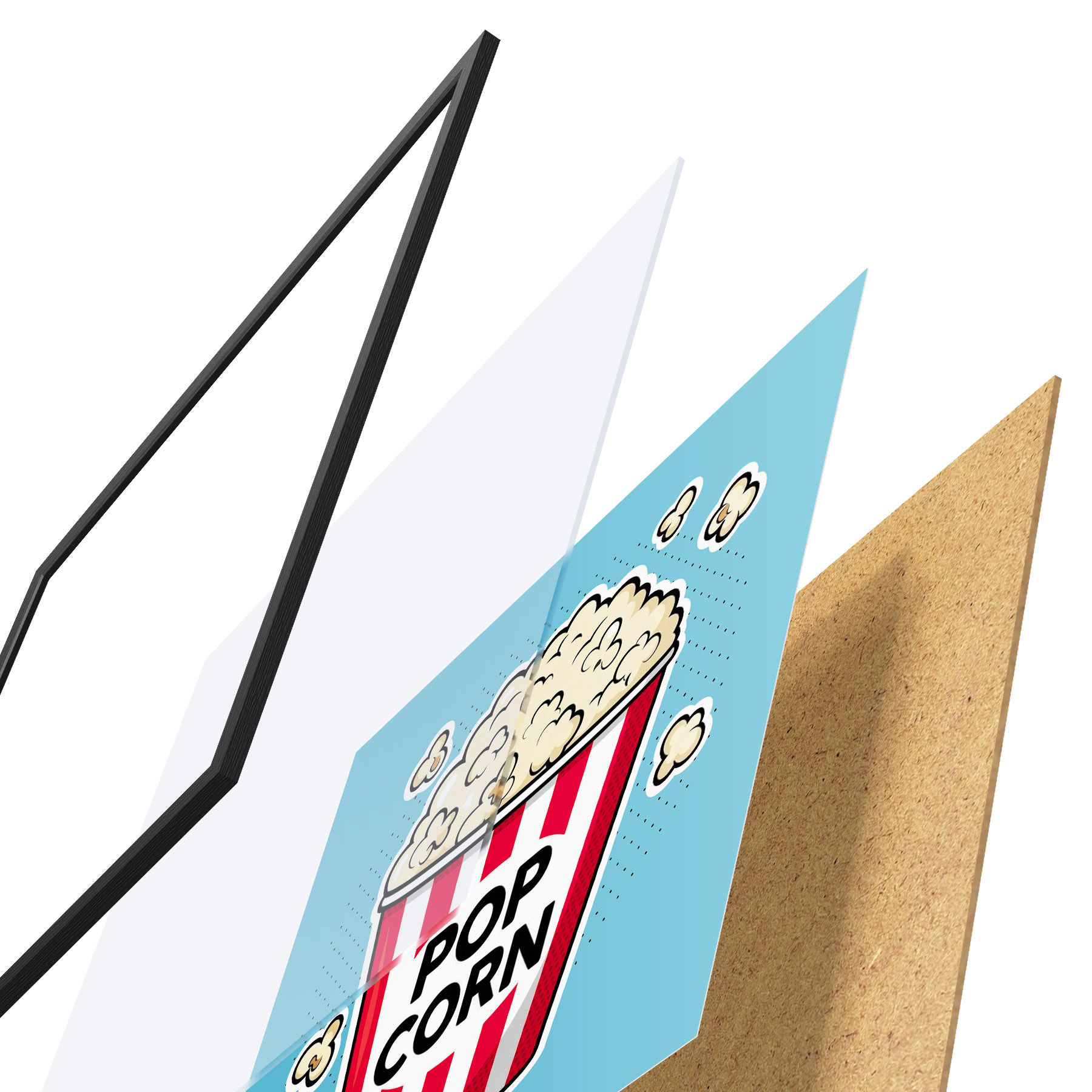 Affiche L'heure du goûter avec du délicieux pop-corn f50791