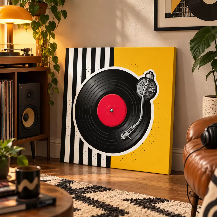 Fotobehang Vinylsfeer voor nostalgische nummers s50789