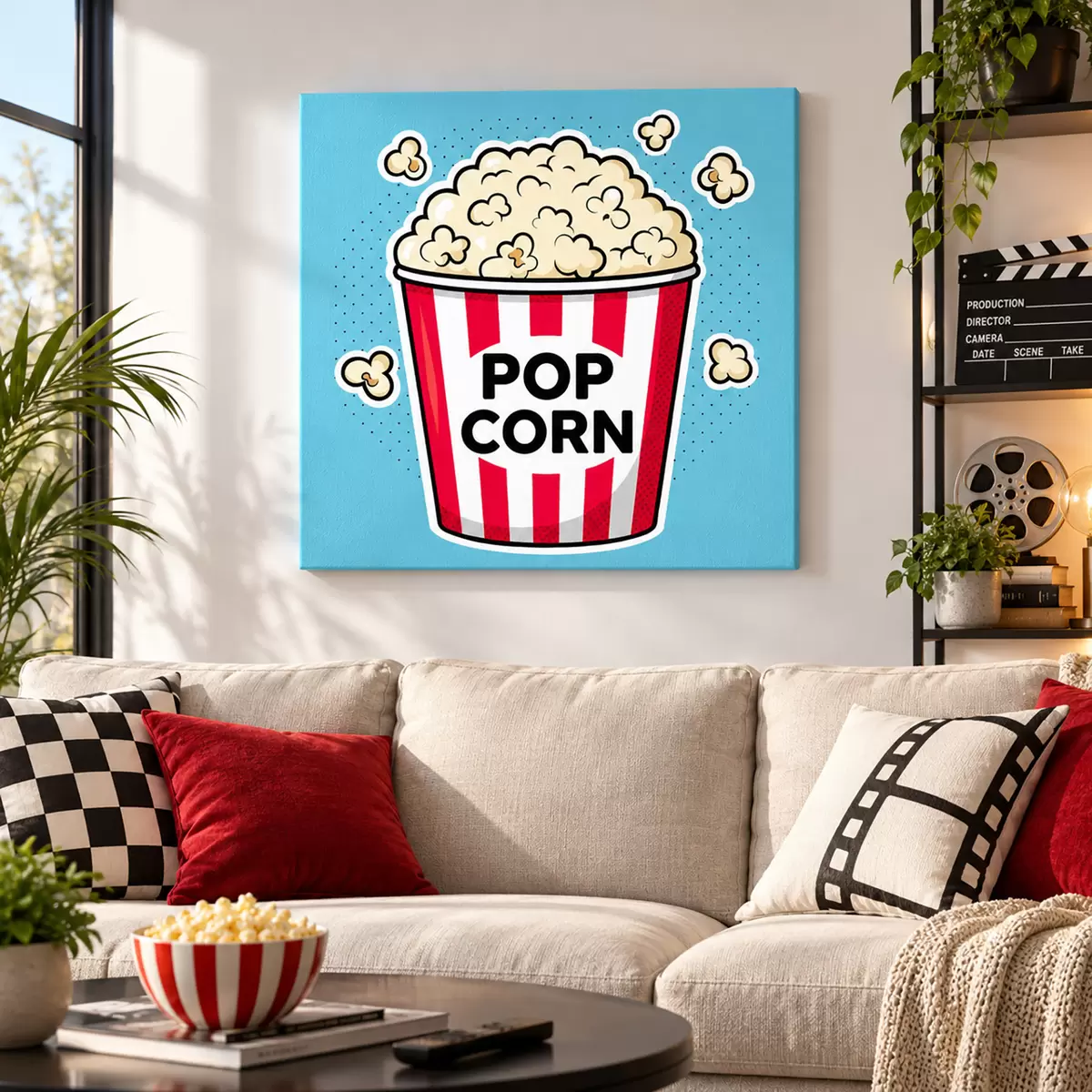  Peintures L'heure du goûter avec du délicieux pop-corn s50791