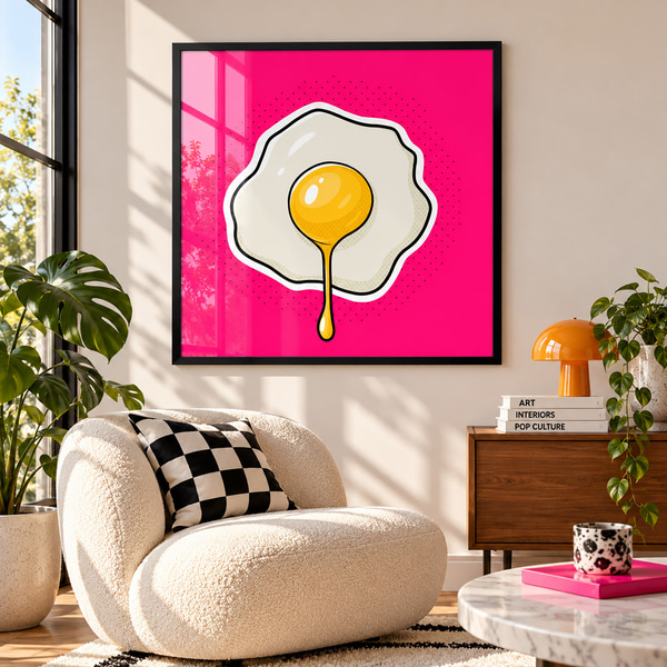 Affiche Un délicieux petit-déjeuner avec des œufs au plat, Posters nourriture et boissons, f50788bk : Uwalls