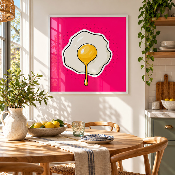 Affiche Un délicieux petit-déjeuner avec des œufs au plat, Posters nourriture et boissons, f50788wh : Uwalls