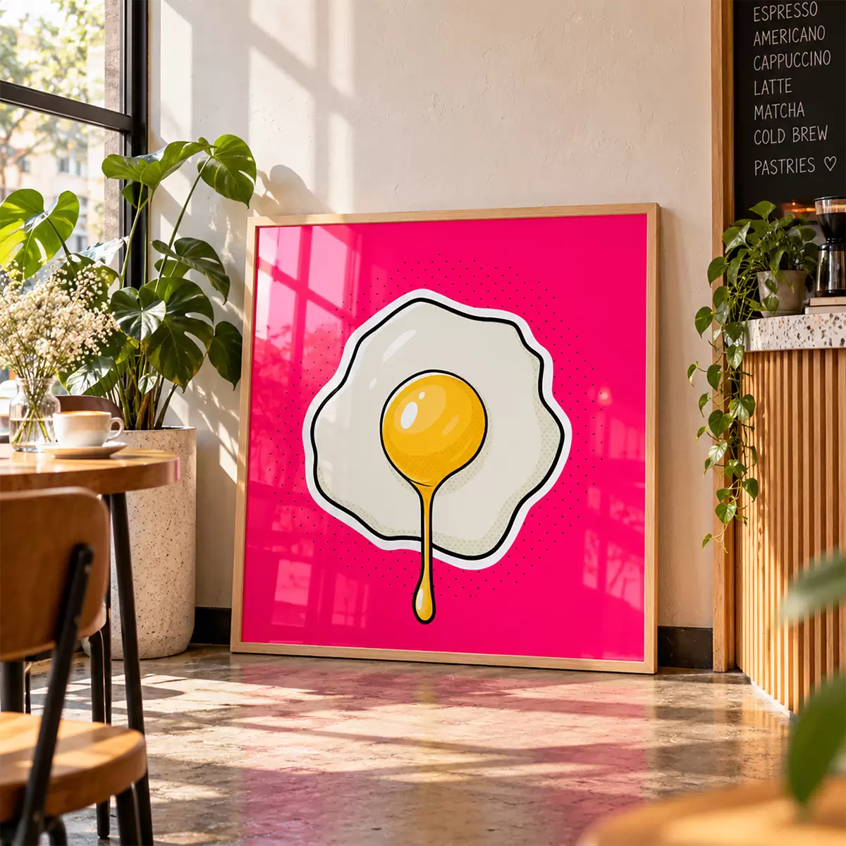 Affiche Un délicieux petit-déjeuner avec des œufs au plat f50788