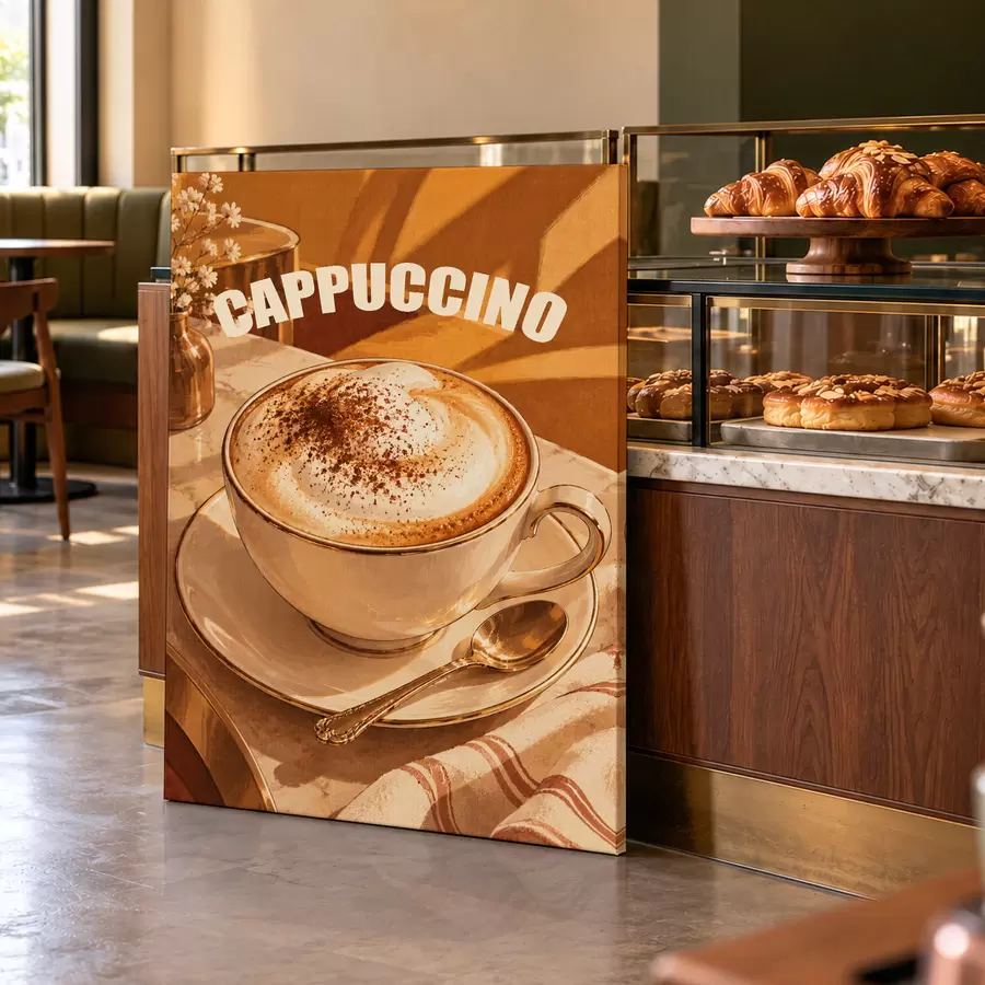  Peintures Un délicieux cappuccino pour égayer votre journée s50874