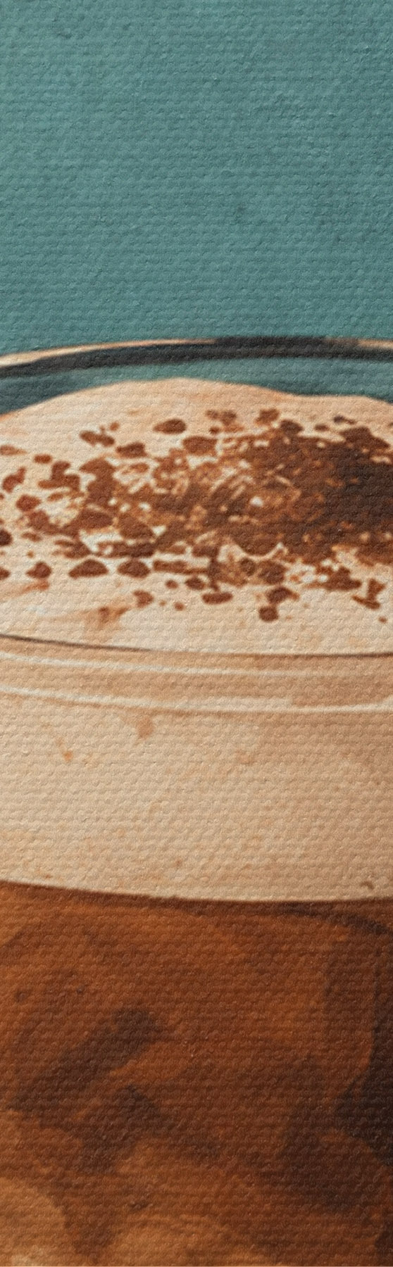  Peintures Un délicieux macchiato par une journée ensoleillée s50875