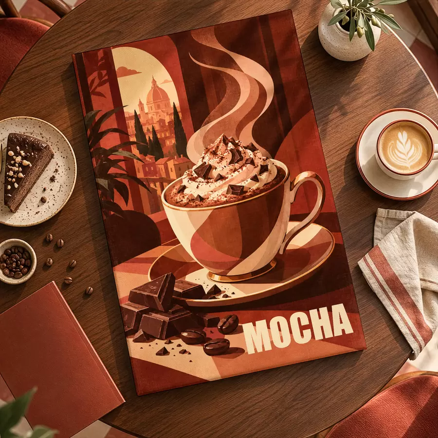  Peintures Un délice au moka intense à chaque gorgée s50876