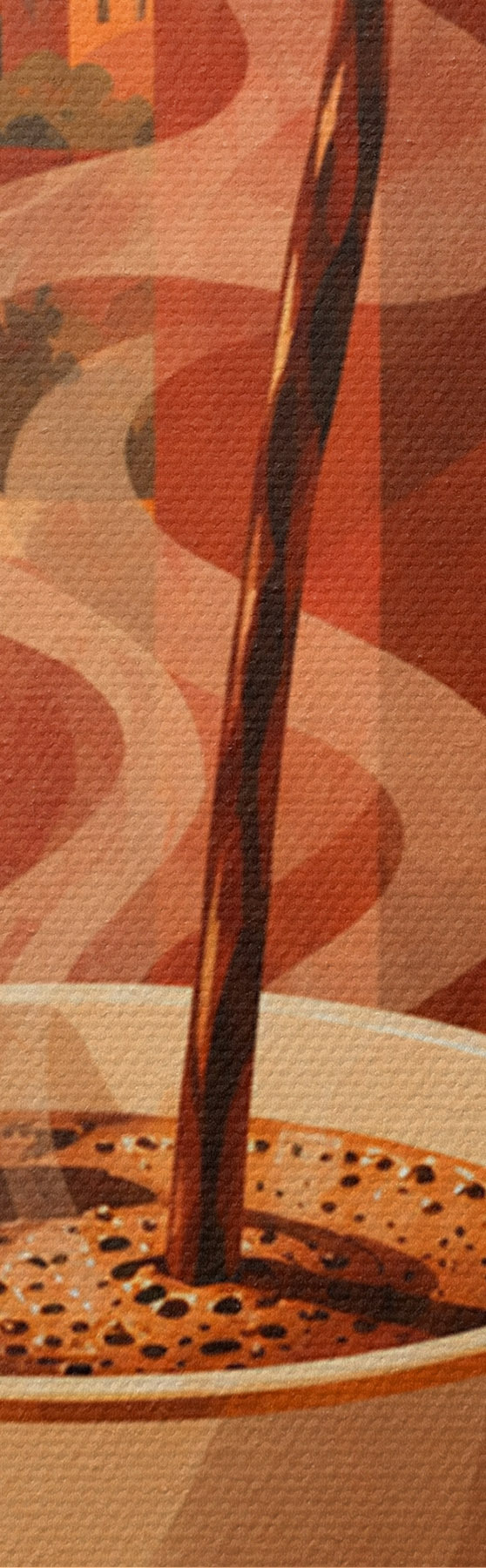  Peintures Un café bien chaud dans un cadre chaleureux s50877