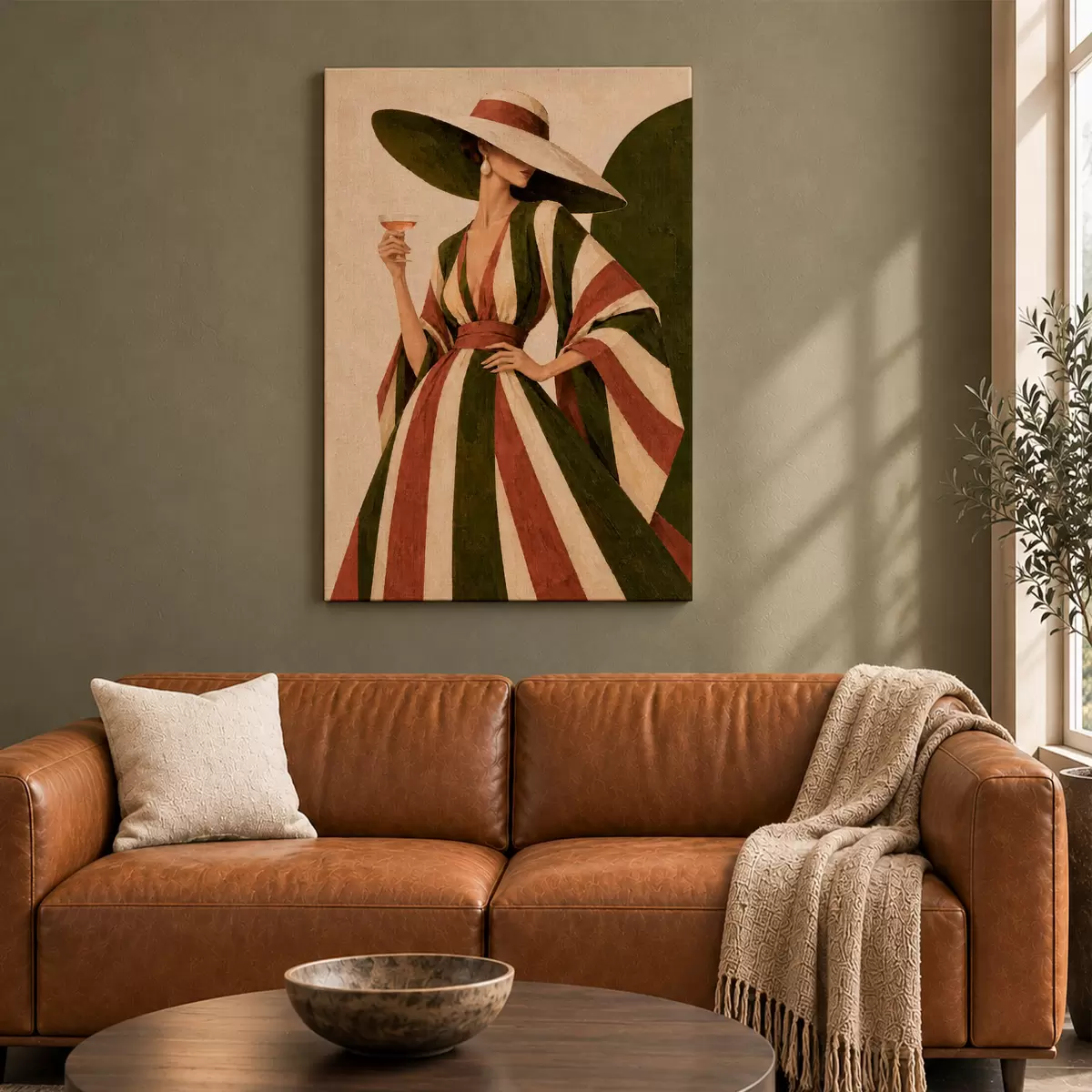  Peintures Une élégance chic accompagnée d'une boisson raffinée s50880