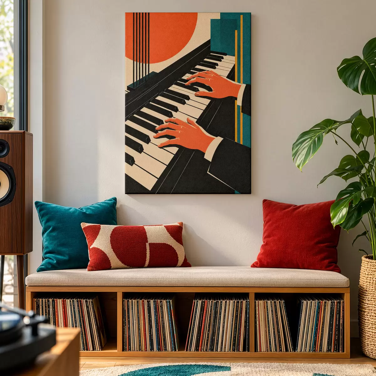  Peintures Des mains qui dansent sur les touches du piano s50922