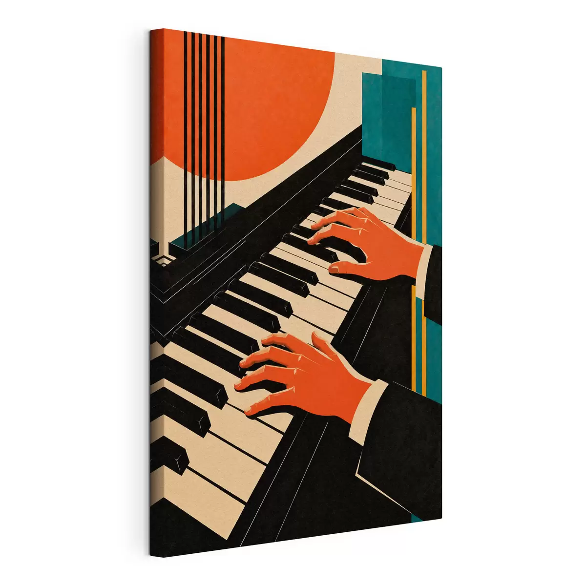  Peintures Des mains qui dansent sur les touches du piano s50922