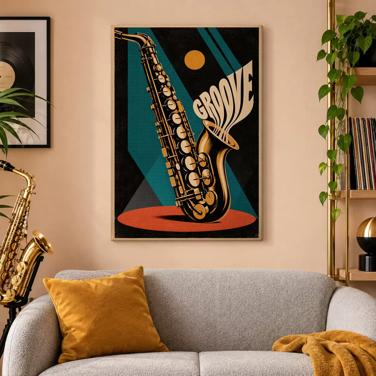  Schilderijen De klanken van de saxofoon en de vibrafoon vullen de lucht s50927