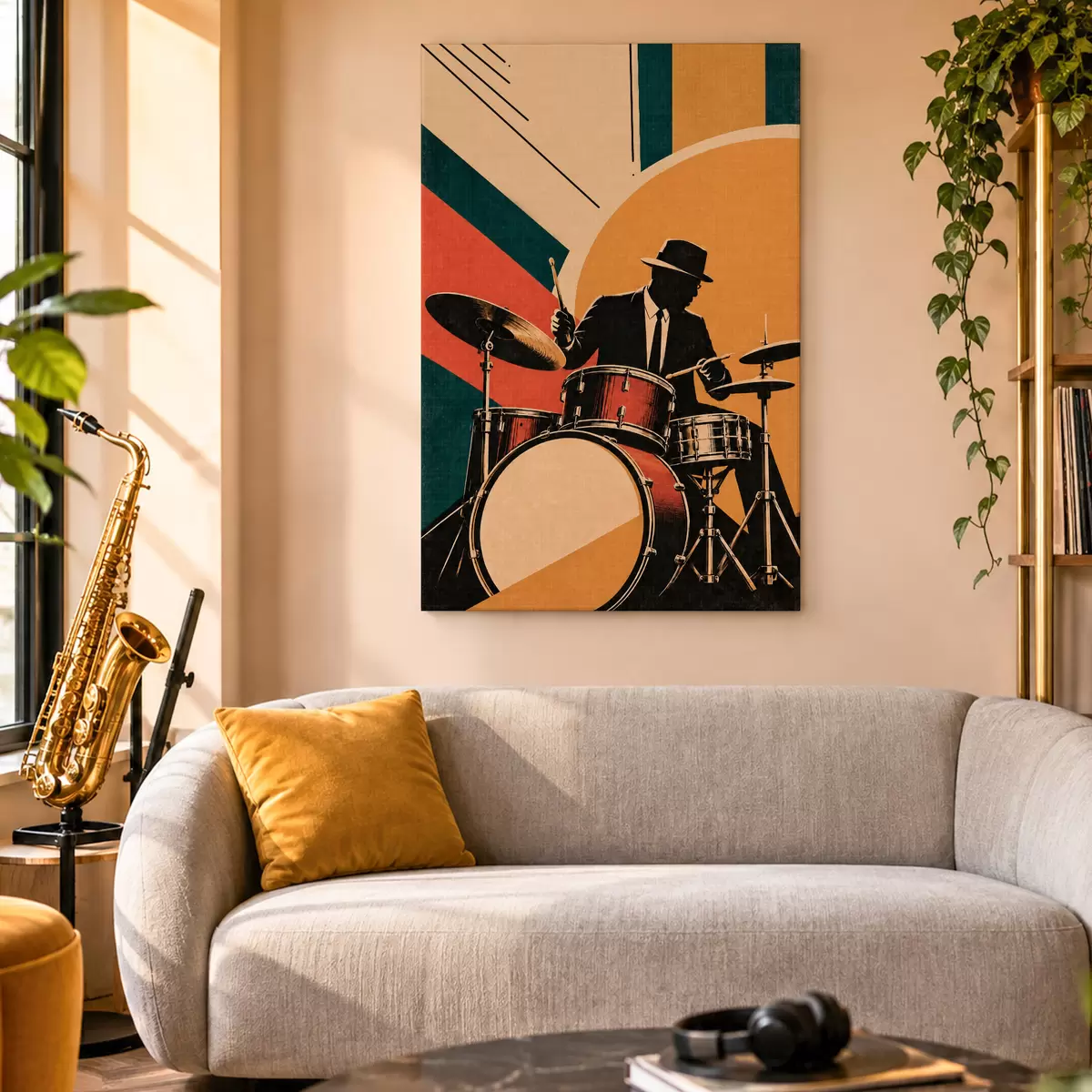  Peintures Des rythmes de jazz aux couleurs éclatantes s50928