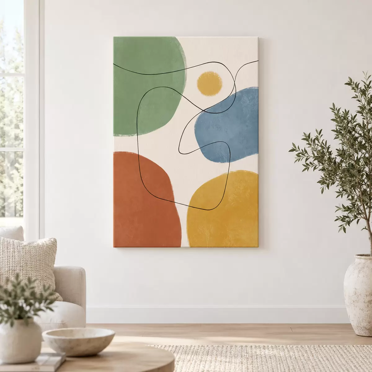  Peintures Formes abstraites dans des couleurs apaisantes s50736