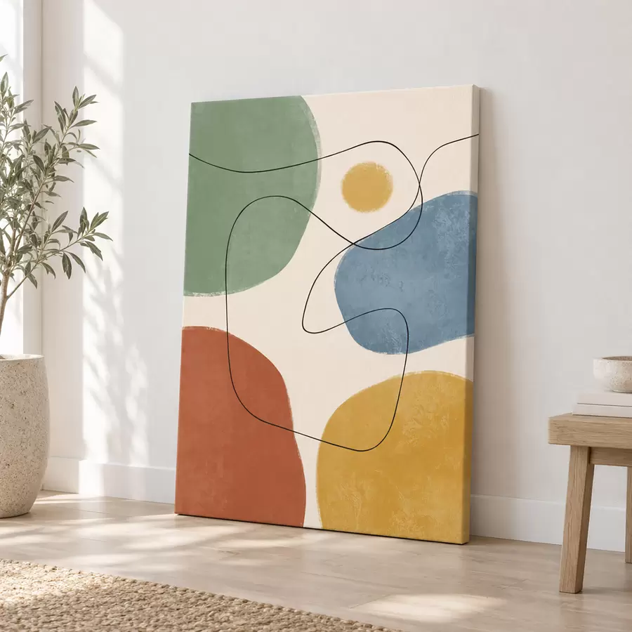  Peintures Formes abstraites dans des couleurs apaisantes s50736