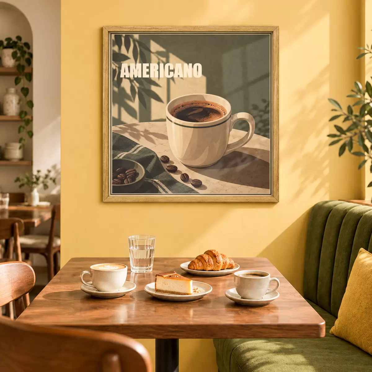 Poster Geniet van het moment met Americano f50872