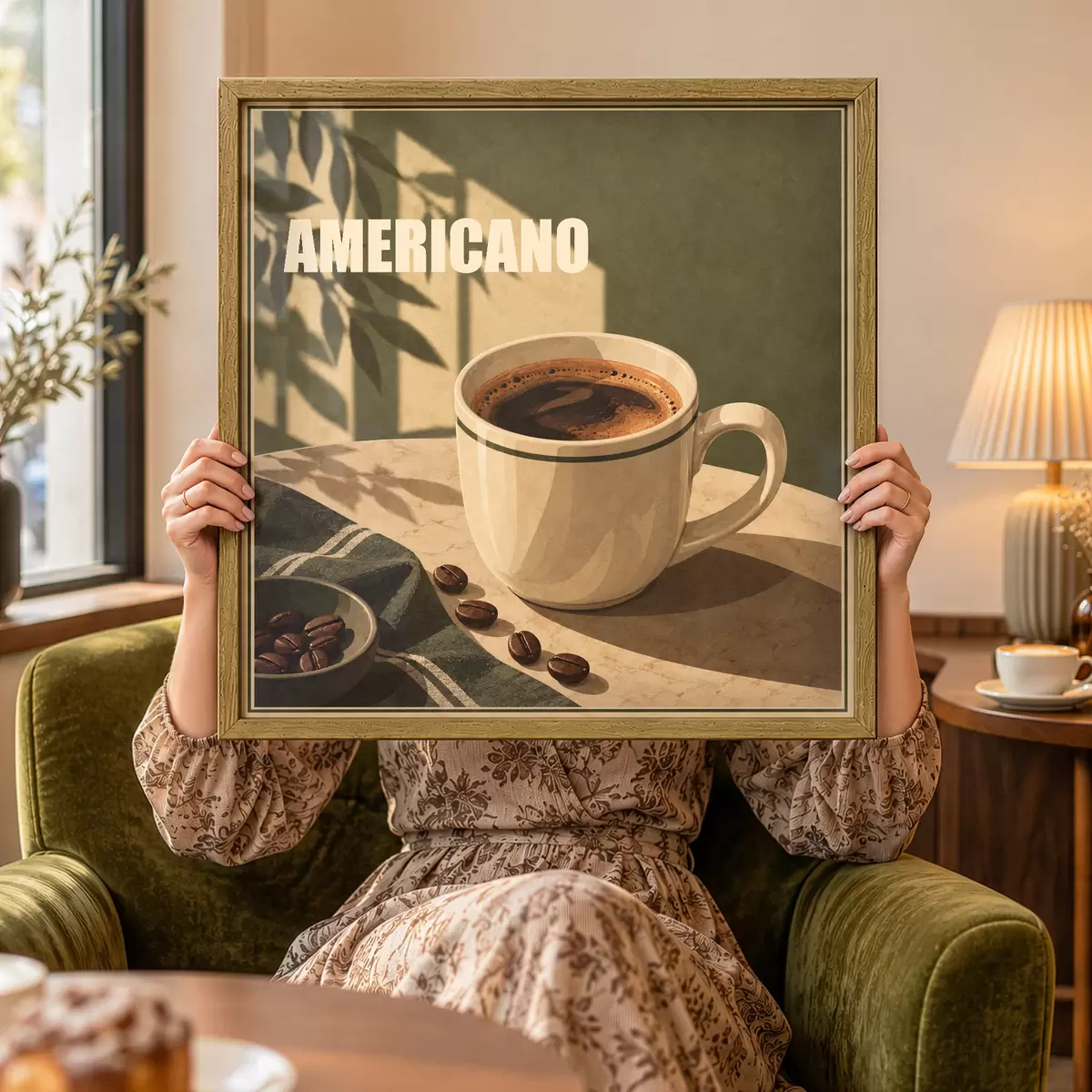 Poster Geniet van het moment met Americano f50872