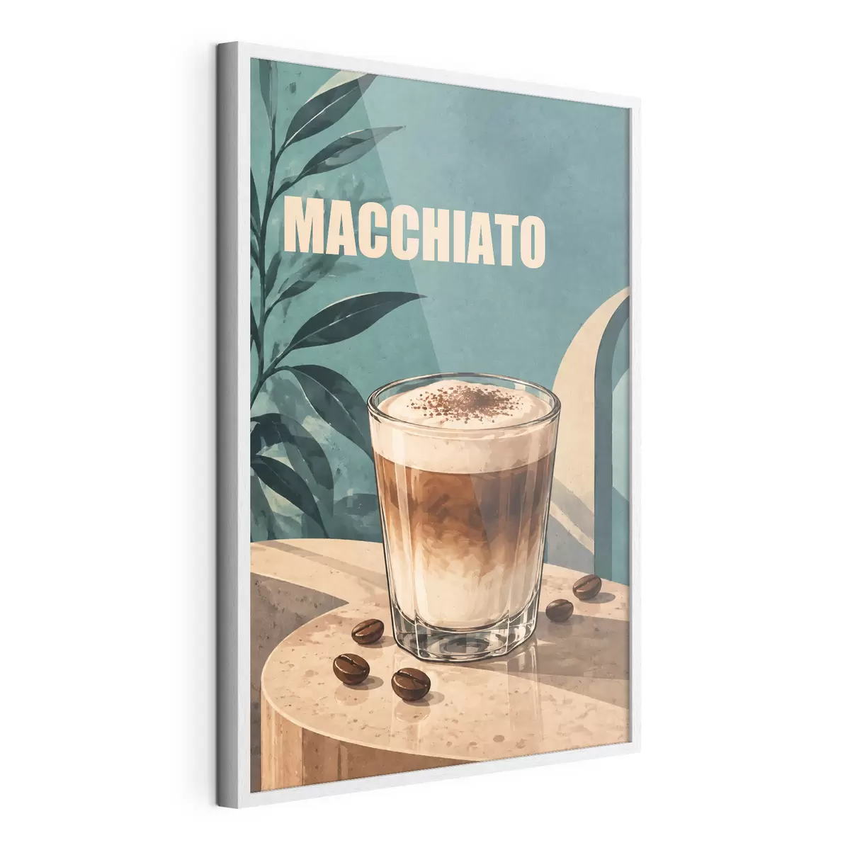 Affiche Un délicieux macchiato servi dans un verre f50875