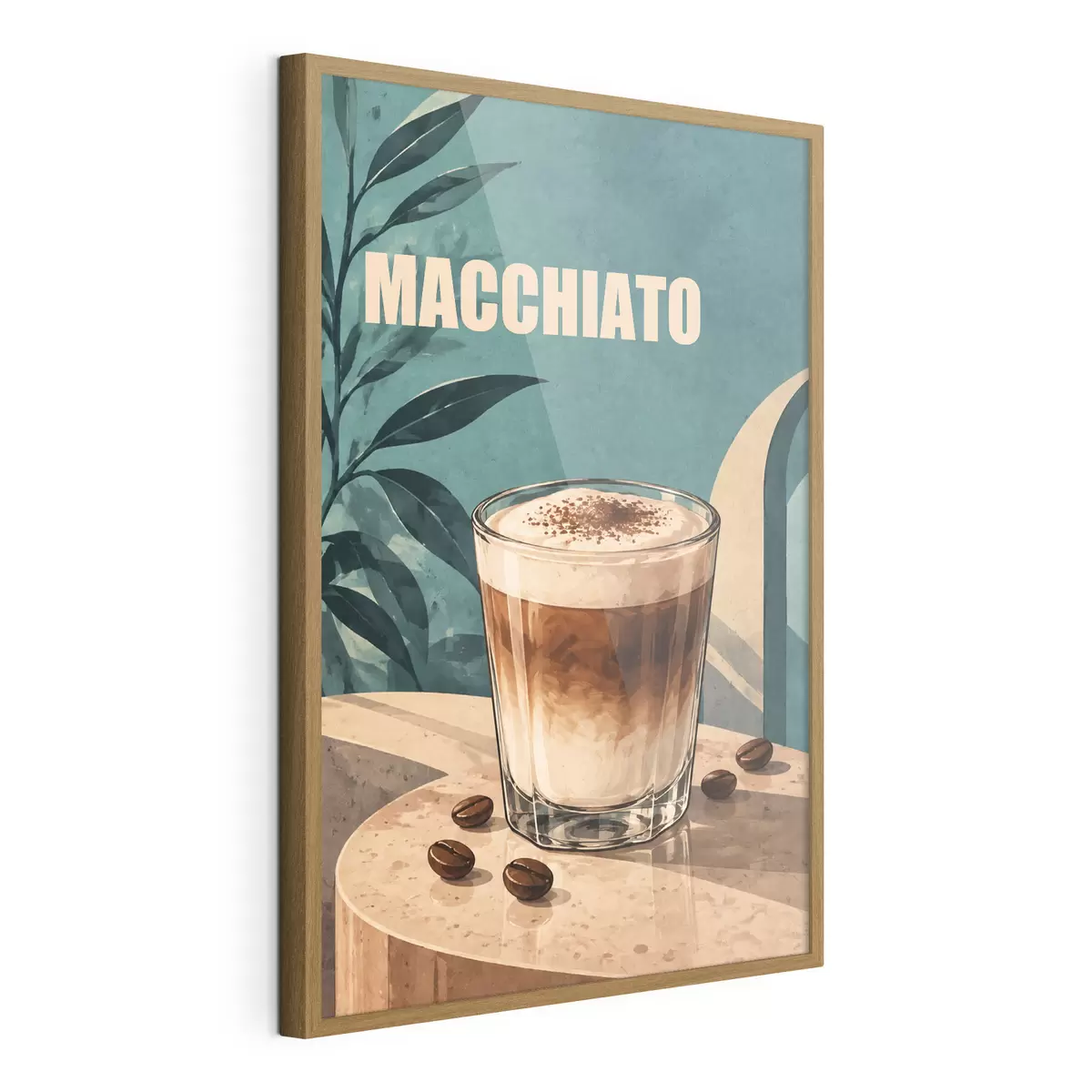 Affiche Un délicieux macchiato servi dans un verre f50875