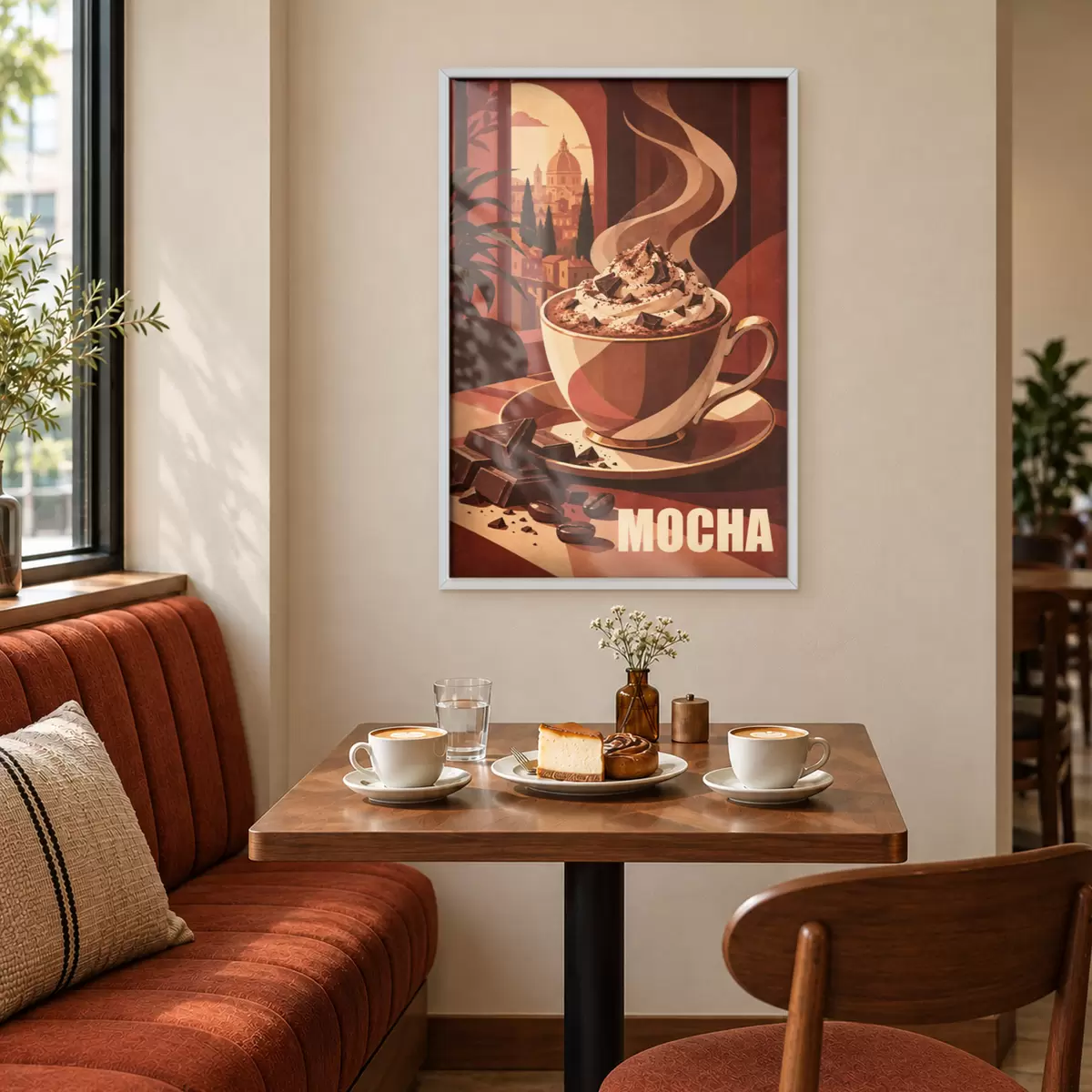 Poster Warme mokka met romige topping f50876